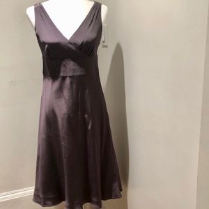 J. Crew Plum/Grey Sleeveless Silk Dress, Size 12P
